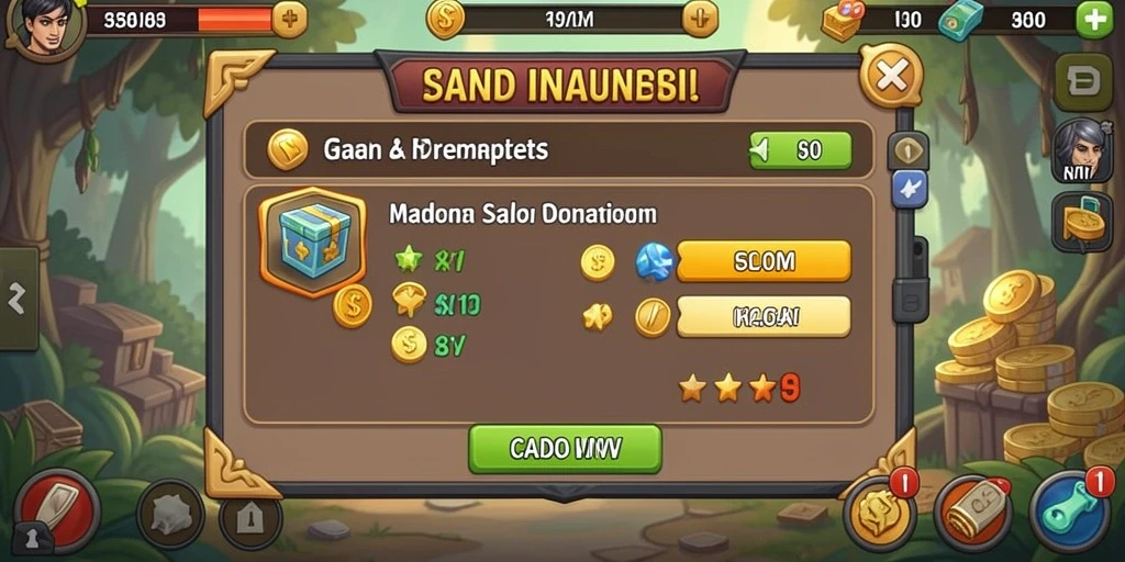 Tangkapan layar petualangan yang menakjubkan dari game.