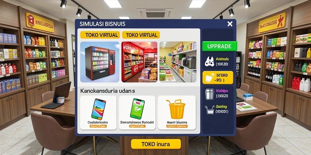 Screenshot menunjukkan tampilan antarmuka utama yang menarik.